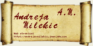 Andreja Milekić vizit kartica